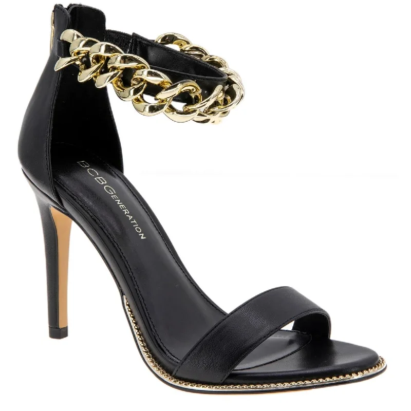 BCBGeneration Womens Jadia Chain Open Toe Heels