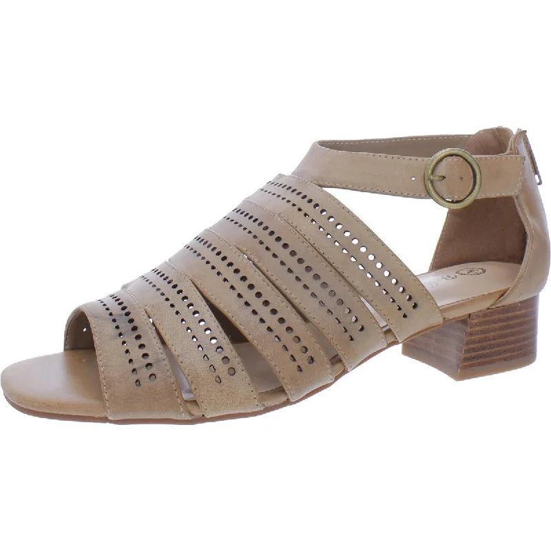 Bella Vita Womens Betsy Leather Perforated Gladiator Sandals