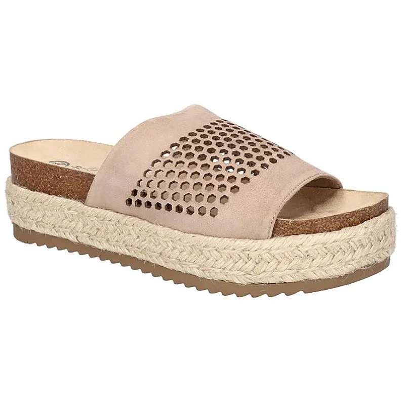 Bella Vita Womens Beverly  Leather Espadrille Platform Sandals