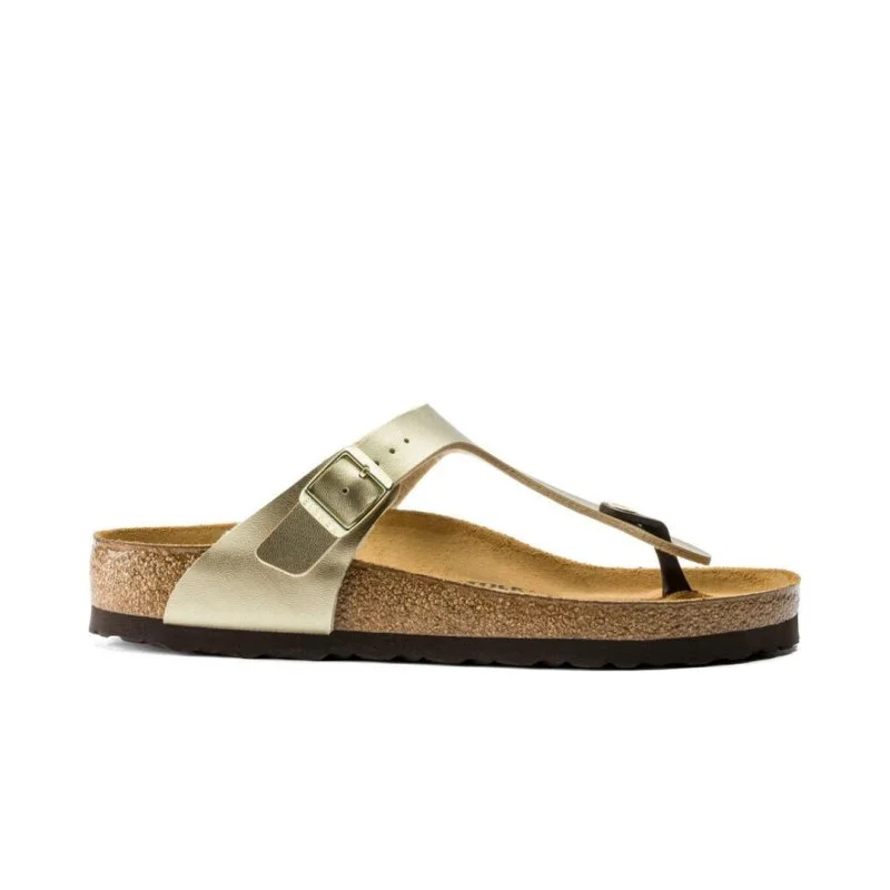 Birkenstock Women's Gizeh - Gold Birko-Flor