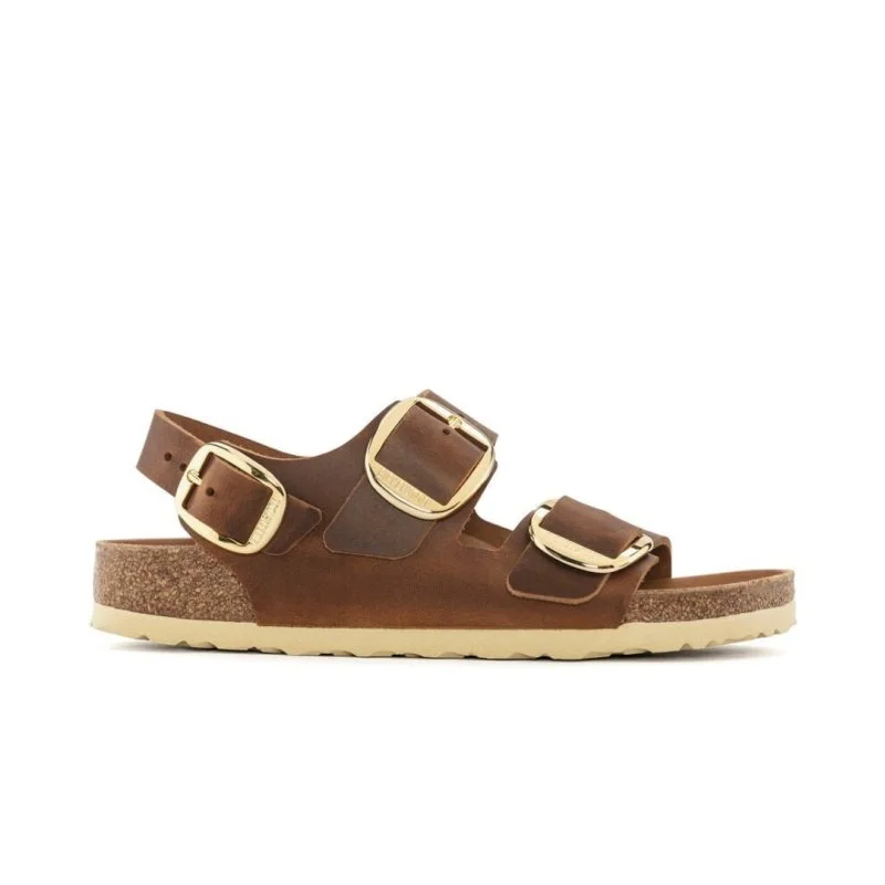 Birkenstock Women's Milano Big Buckle - Cognac Oiled Leather