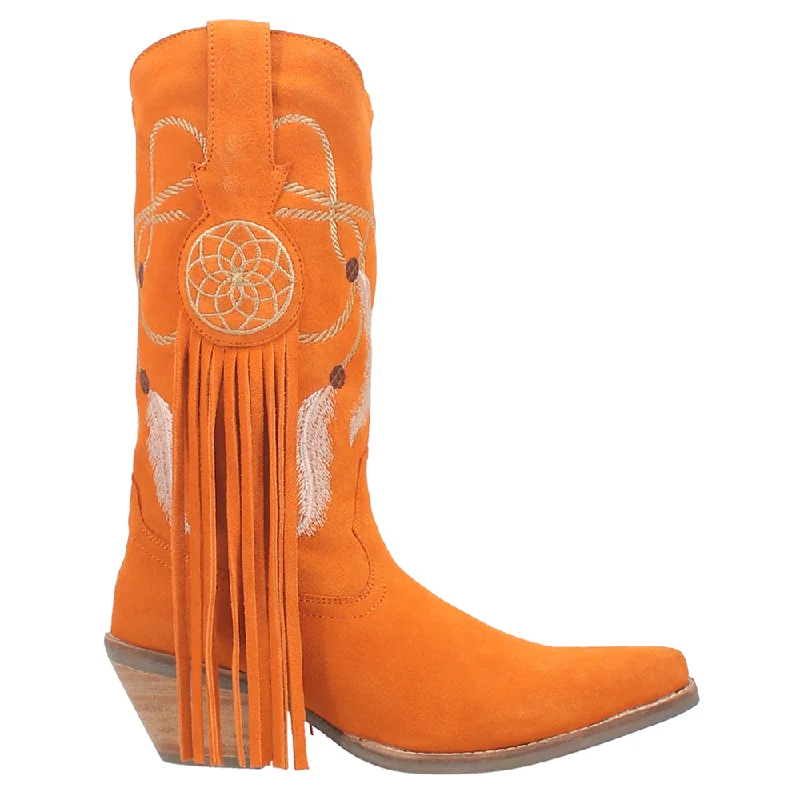 Day Dream Fringe Embroidered Round Toe Cowboy Boots