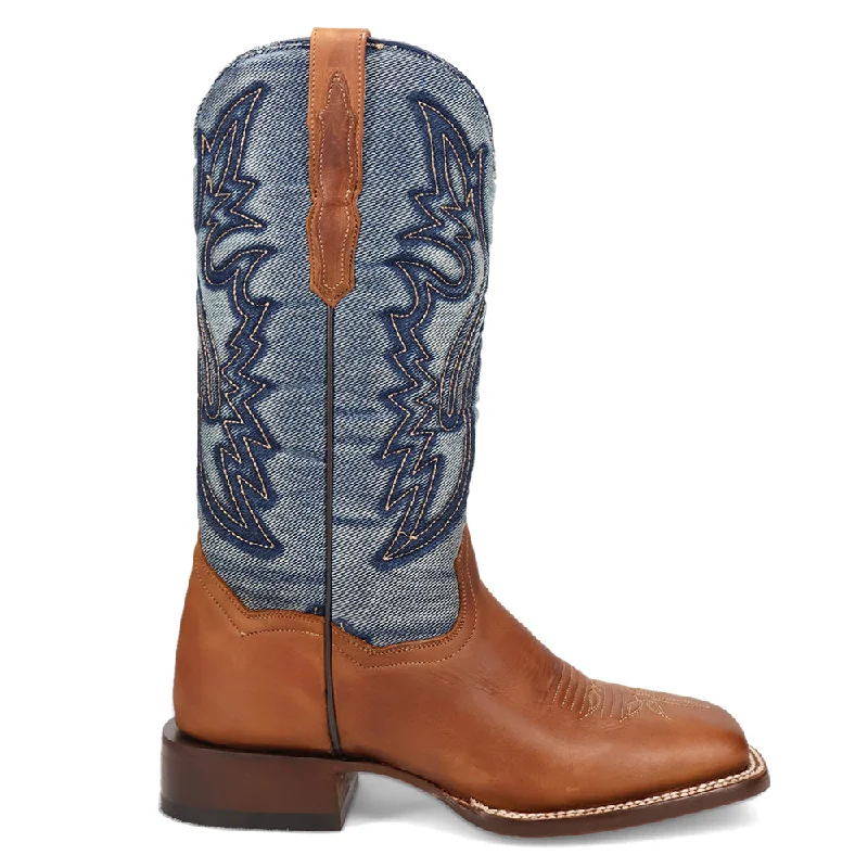 Ellie Embroidery Square Toe Cowboy Boots