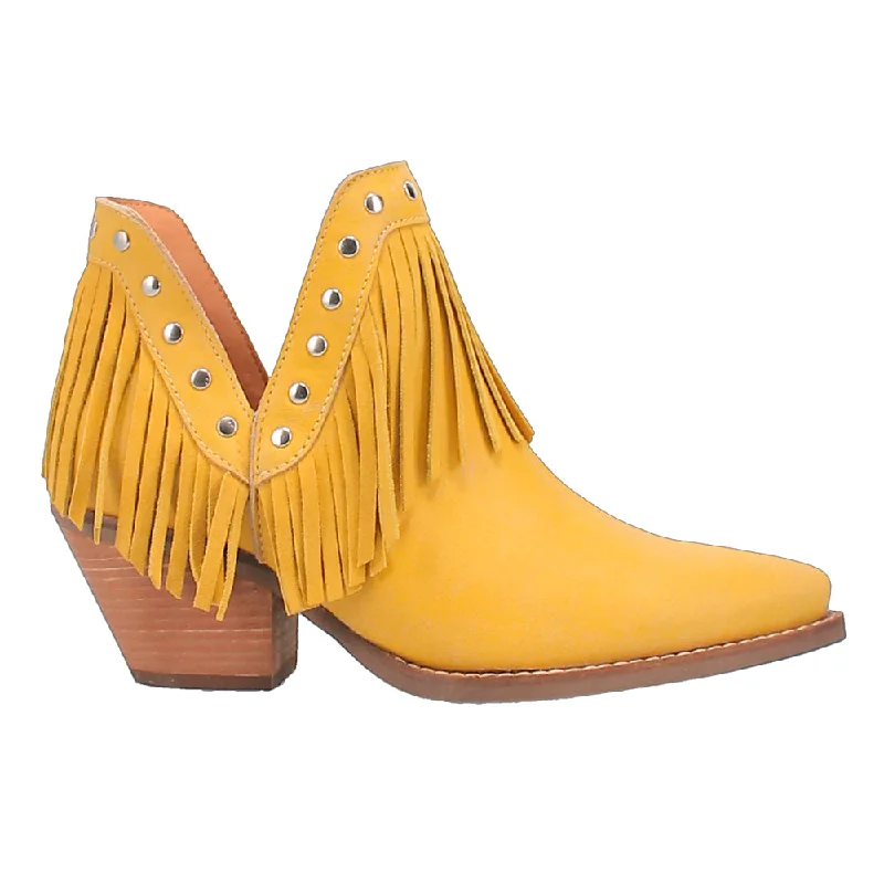 Fine N' Dandy Fringe Studded Snip Toe Cowboy Booties