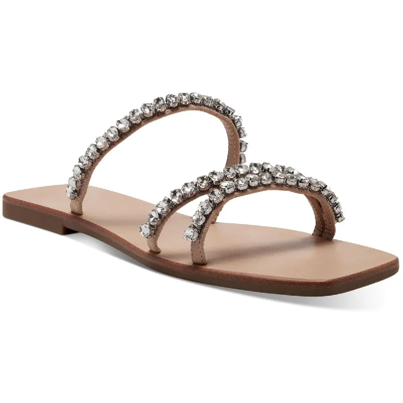 INC Womens Pommona Rhinestone Slide Sandals