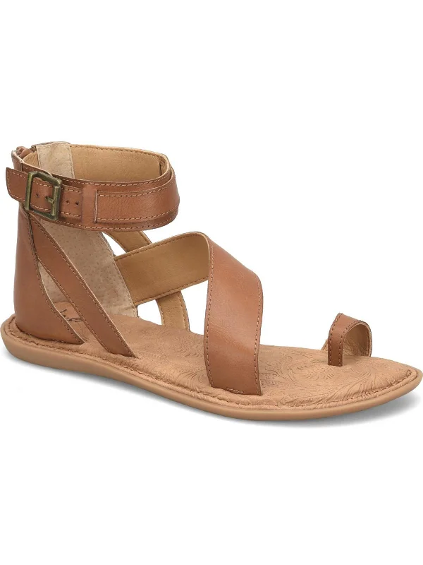 Maci Womens Strappy Zipper Ankle Strap