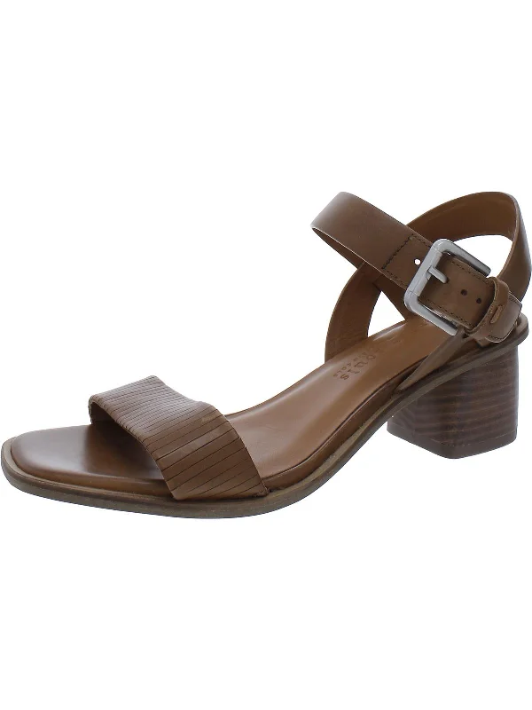 Maddy Womens Leather Ankle Strap Slingback Sandals