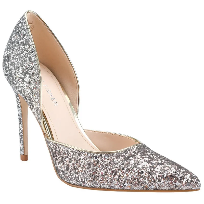 Marc Fisher Womens Christay Glitter Slip-On D'Orsay Heels