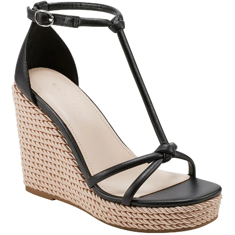 Marc Fisher Womens Zinck Open-toe Ankle Strap Wedge Heels