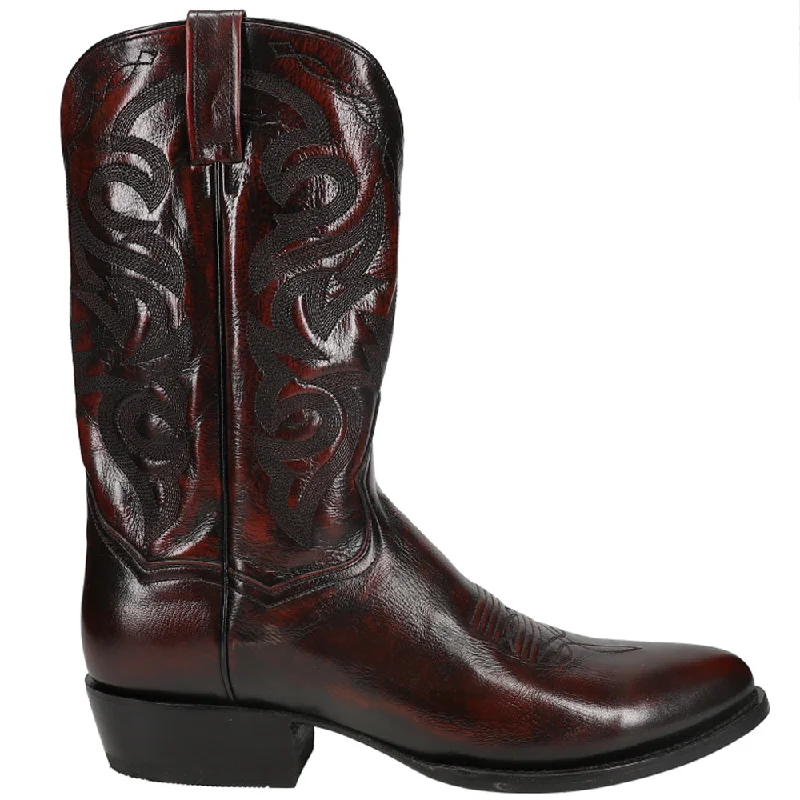 Milwaukee Embroidered Round Toe Cowboy Boots