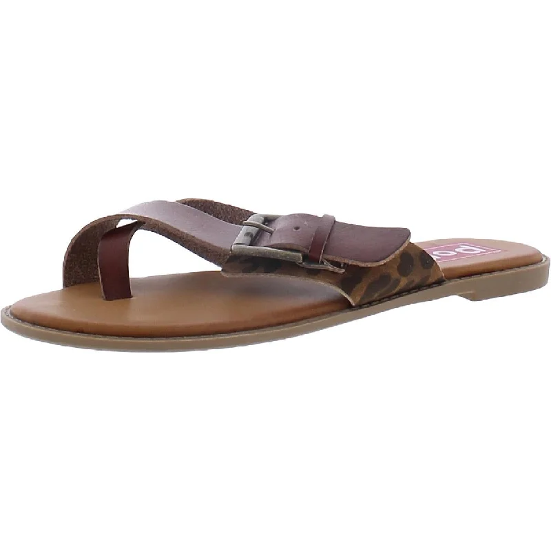 POP Womens Visit Thong Buckle Flat Sandals