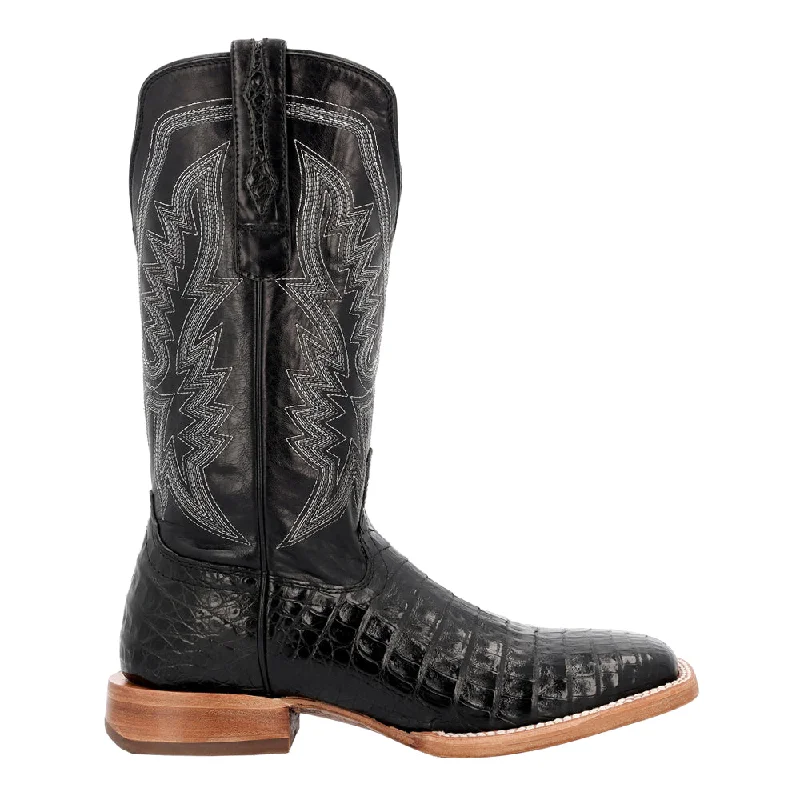 PRCA Collection Caiman Embroidery Square Toe Cowboy Boots