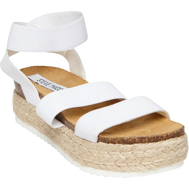 Steve Madden Womens Kimmie Ankle Strap Flatform Espadrilles