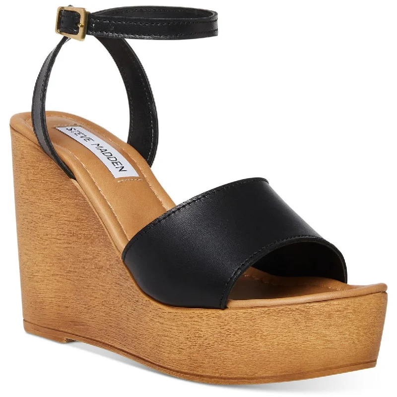 Steve Madden Womens Welsh Buckle Wedge Heels