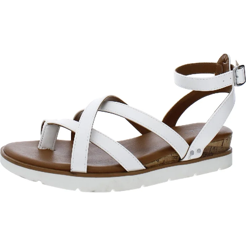 Style & Co. Womens Darla Padded Insole Thong Wedge Sandals