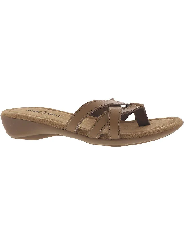 Sunny Womens Leather Flip Flop Thong Sandals