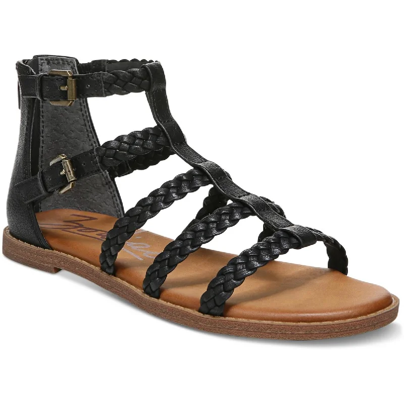 Zodiac Womens Camelia Faux Leather Caged Gladiator Sandals