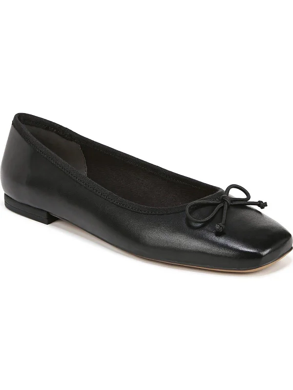 Abigail Womens Leather Ballet Flats