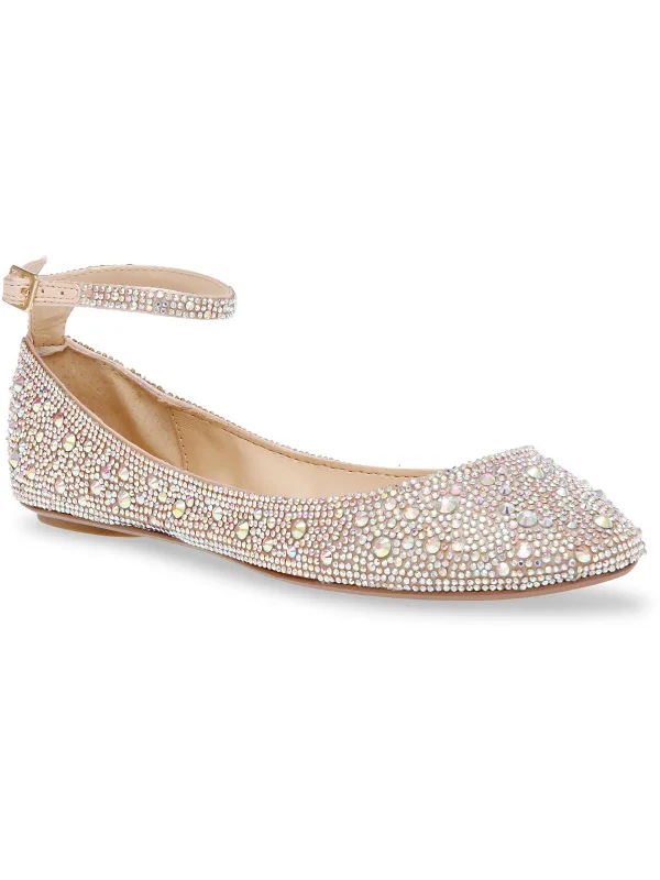 Ace Womens Rhinestone Slip-On Ankle Strap