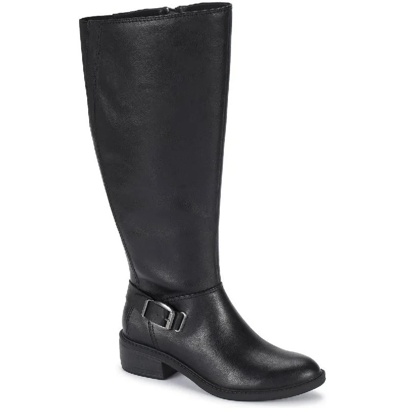 Baretraps Womens Sasson Faux Leather Tall Knee-High Boots