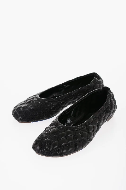 Burberry Quilted Leather Sadler Ballet Flats