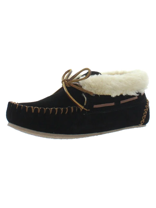 Chrissy Womens Suede Slippers Moccasins