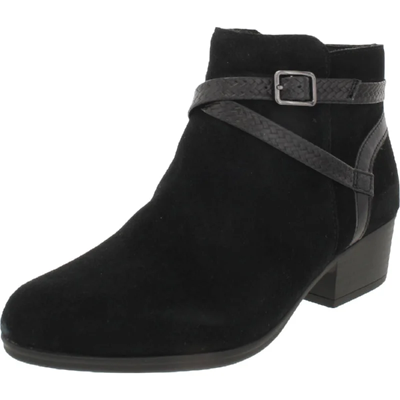 Clarks Womens Adreena Hi Suede Round Toe Ankle Boots