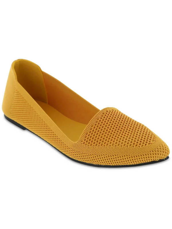 Corrine Womens Knit Slip On Ballet Flats