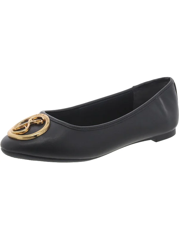 Coy 2 Womens Faux Leather Slip-On Ballet Flats