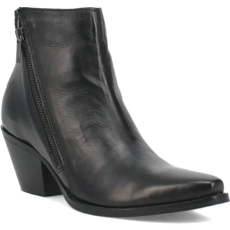 Dingo Womens Nirvana Leather Block Heel Ankle Boots