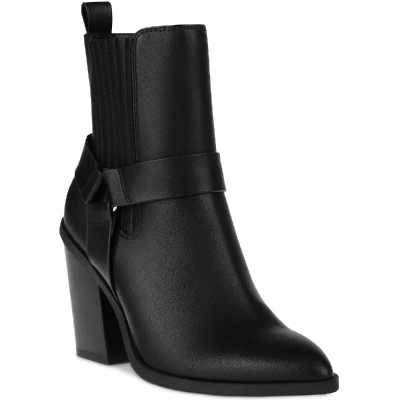 DV By Dolce Vita Womens Nilano Block Heel Pointed Toe Ankle Boots