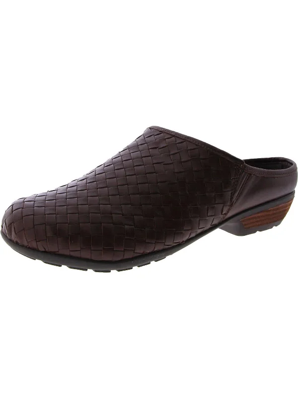 Emerson Womens Leather Slip On Clogs