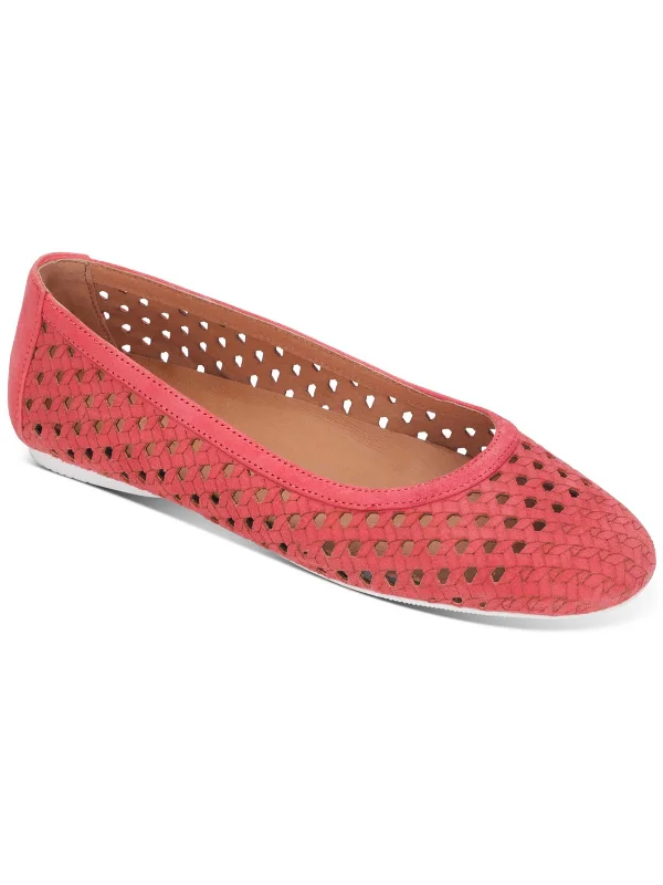 Eugene Travel Womens Leather Square Toe Ballet Flats