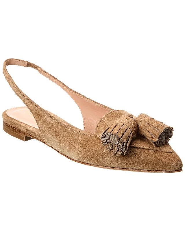 Gianvito Rossi Slingback Suede Flat