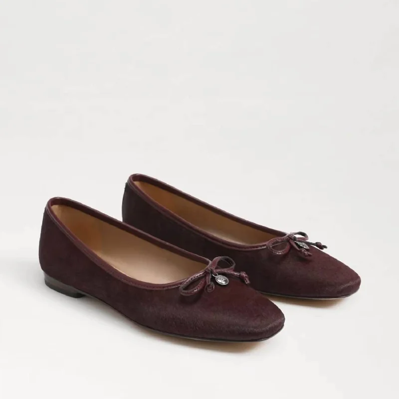 Meadow Ballet Flat In French Burgundy