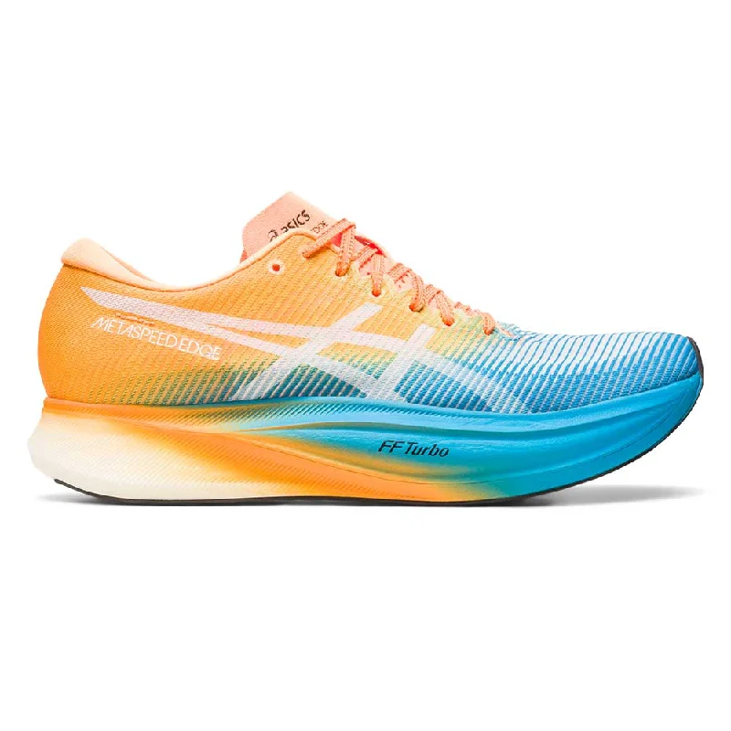 All Gender Metaspeed Edge+ Running Shoe- Island Blue/Orange Pop- Regular (D)