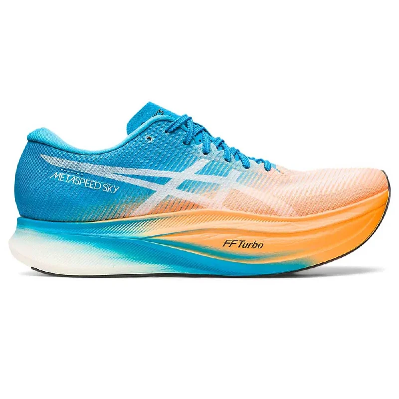 All Gender Metaspeed Sky+ Running Shoe- Orange Pop/Island Blue- Regular (D)