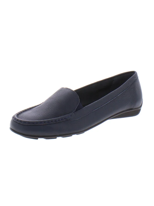 Mick Womens Leather Slip On Moccasins