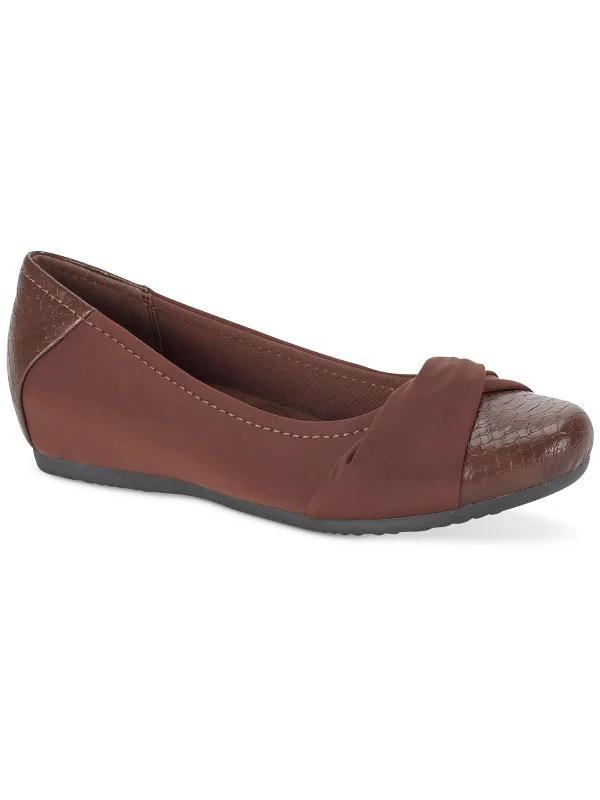 Misty Womens Faux Leather Flats