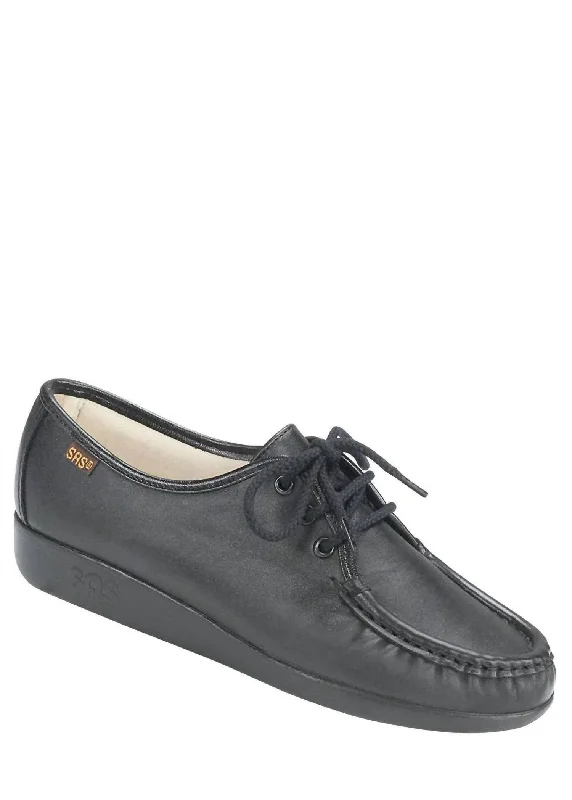 Siesta Lace Up Loafer - Narrow In Black