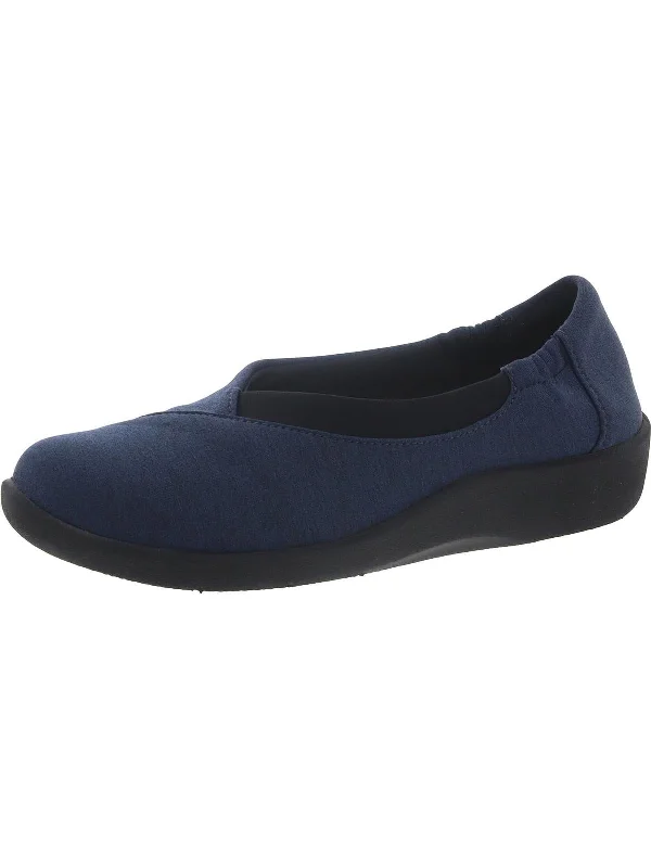 Sillian Jetay Womens Mini Wedge Slip On Flats