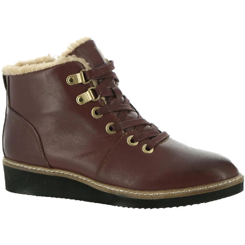 SoftWalk Womens Wilcox Leather Lace-Up Booties