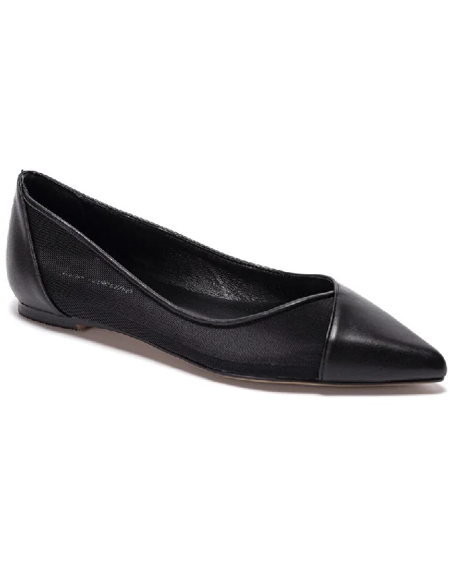 Soho Collective Dottie Leather-Trim Ballerina Flat