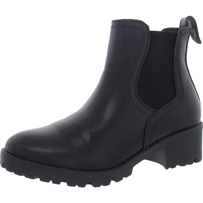 Sugar Womens Kelce Faux-Leather Slip-On Ankle Boots