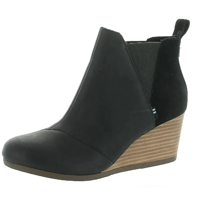 Toms Womens Kelsey Leather Ankle Booties