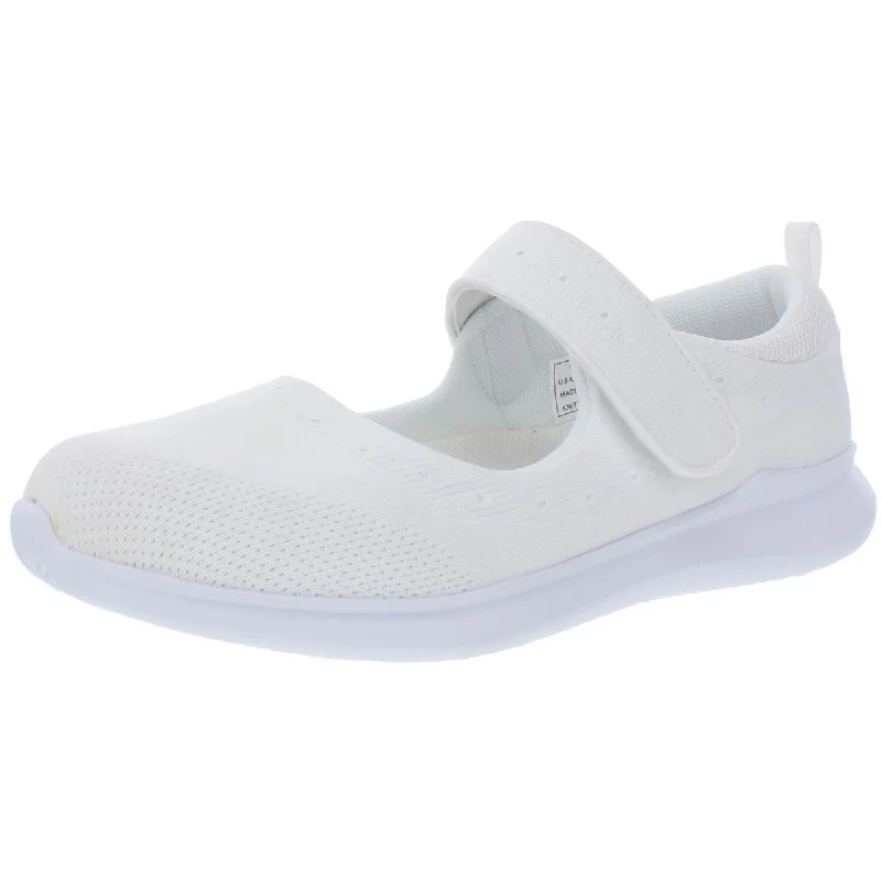 Travel Bound Womens Knit Slip On Mary Janes