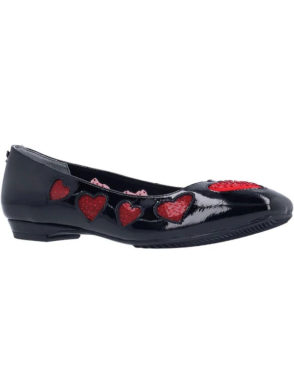 Truelove Womens Patent Slip-On Ballet Flats