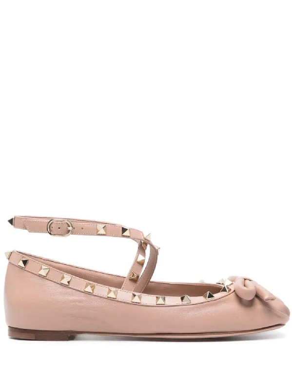 Valentino Garavani Women's Flat Shoes Powder