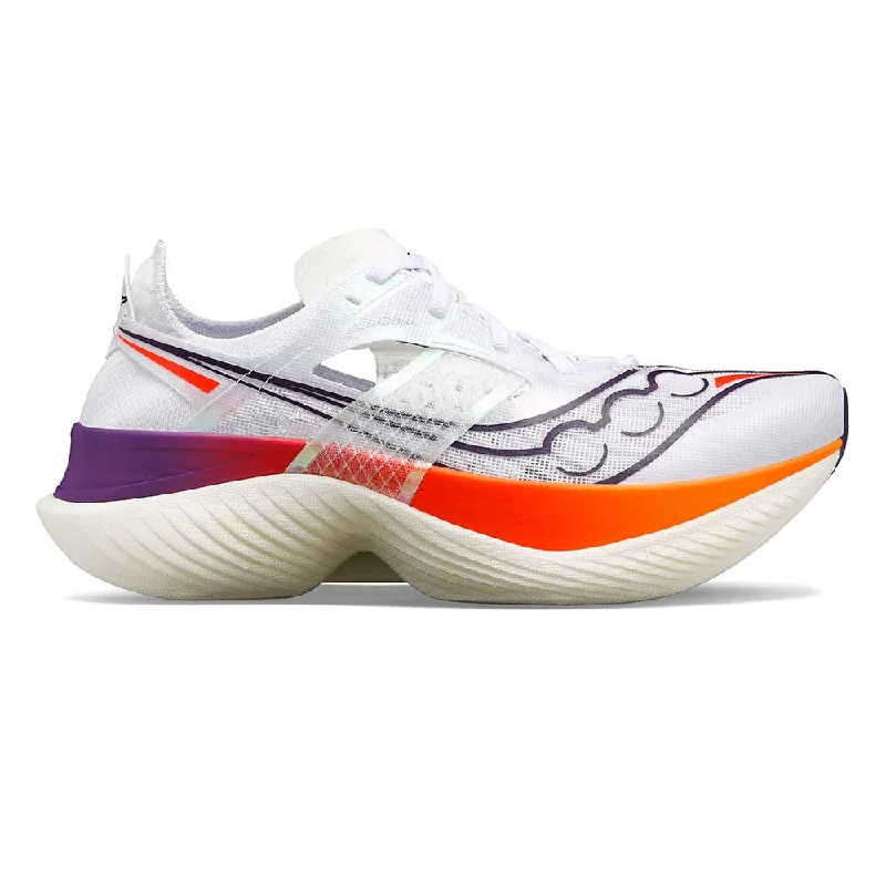 Women's Endorphin Elite Running Shoe- White/ViZiRed - Regular (B)