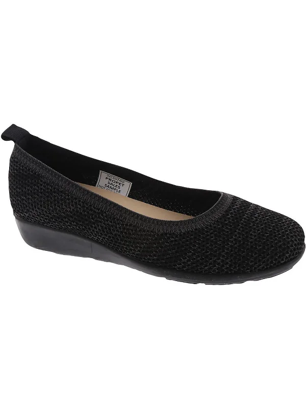 Yen Womens Knit Slip On Ballet Flats